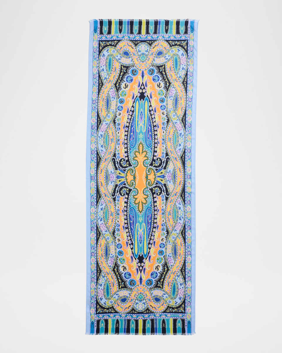 Paisley Wool-Silk Scarf